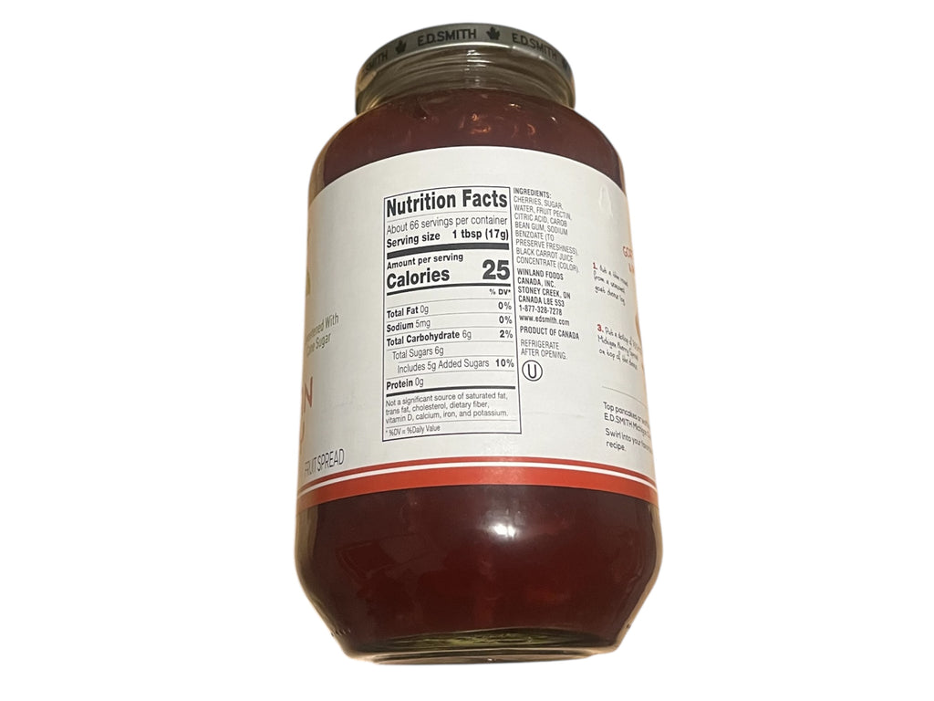 E. D. Smith MICHIGAN CHERRY Fruit Spread 40 OZ Jar 🍒