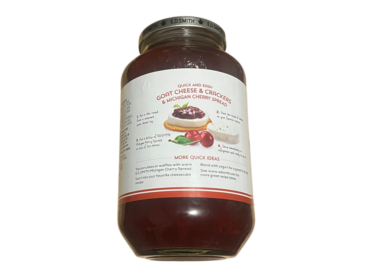 E. D. Smith MICHIGAN CHERRY Fruit Spread 40 OZ Jar 🍒